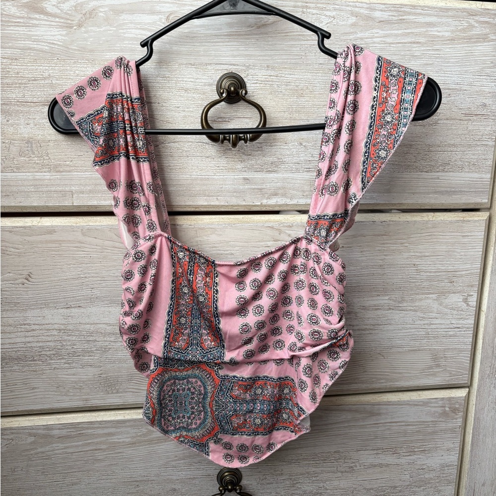 Urban Outfitters Pink Patterned Top